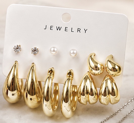 Golden earrings combo